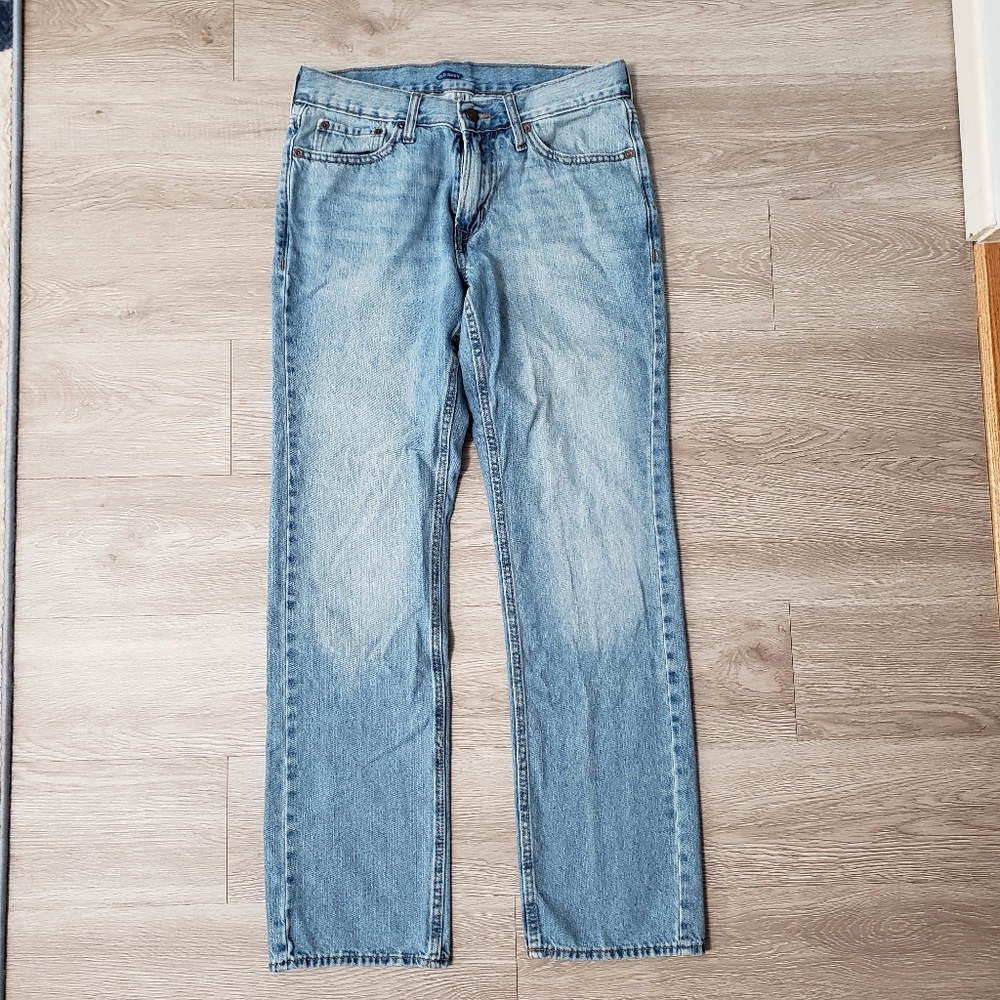 Men's Old Navy light blue fade straight leg 28 x 30 denim jean